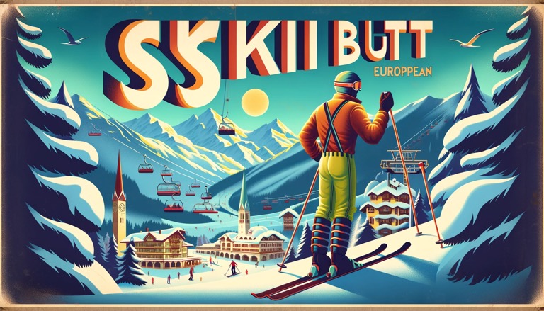 European Style Ski Poster